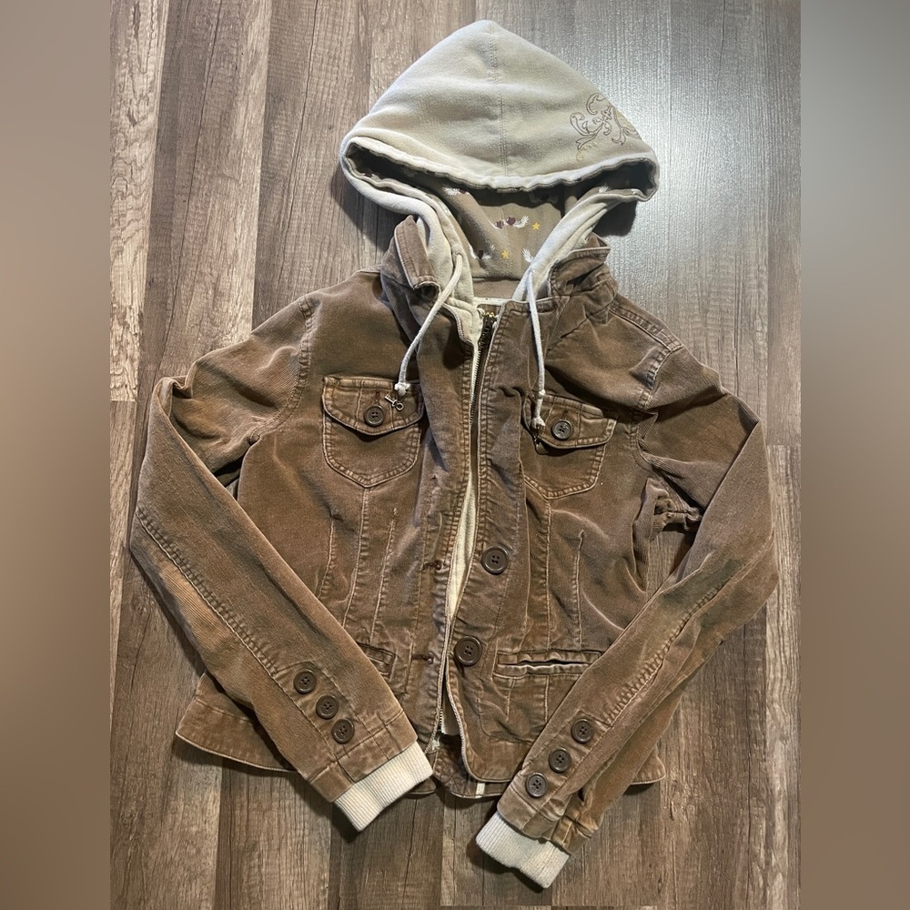 NORI Y2K Hooded Denim Jacket Sz Medium